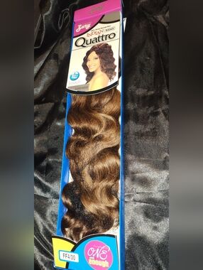 Quattro Euro Wave 100% Indian Remy Human Hair  - Color (FF4/30) 4pcs Multi-Pack